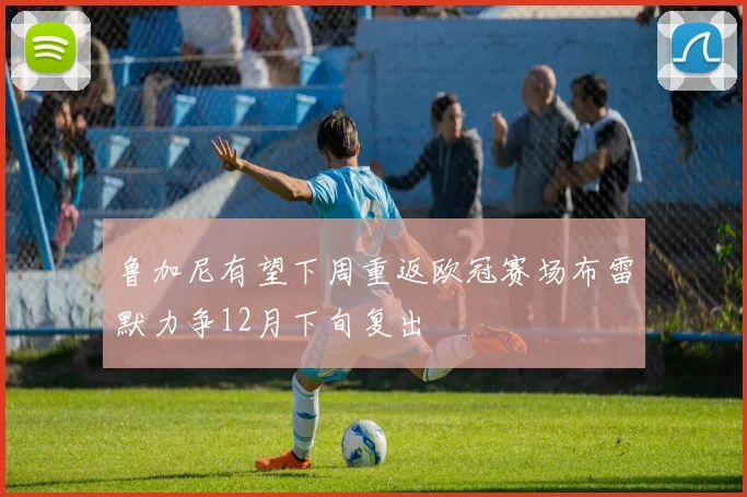 鲁加尼有望下周重返欧冠赛场布雷默力争12月下旬复出